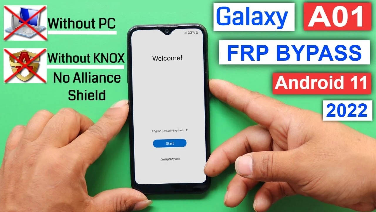 SAMSUNG Galaxy A01 FRP Bypass Android 10/New Method Samsung A01