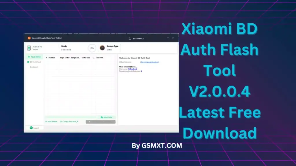 Xiaomi BD Auth Flash Tool V2.0.0.4 Latest Free Download