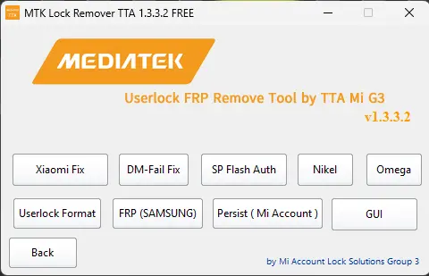 MTK Lock Remover TTA V1.3.3.2 Free Download