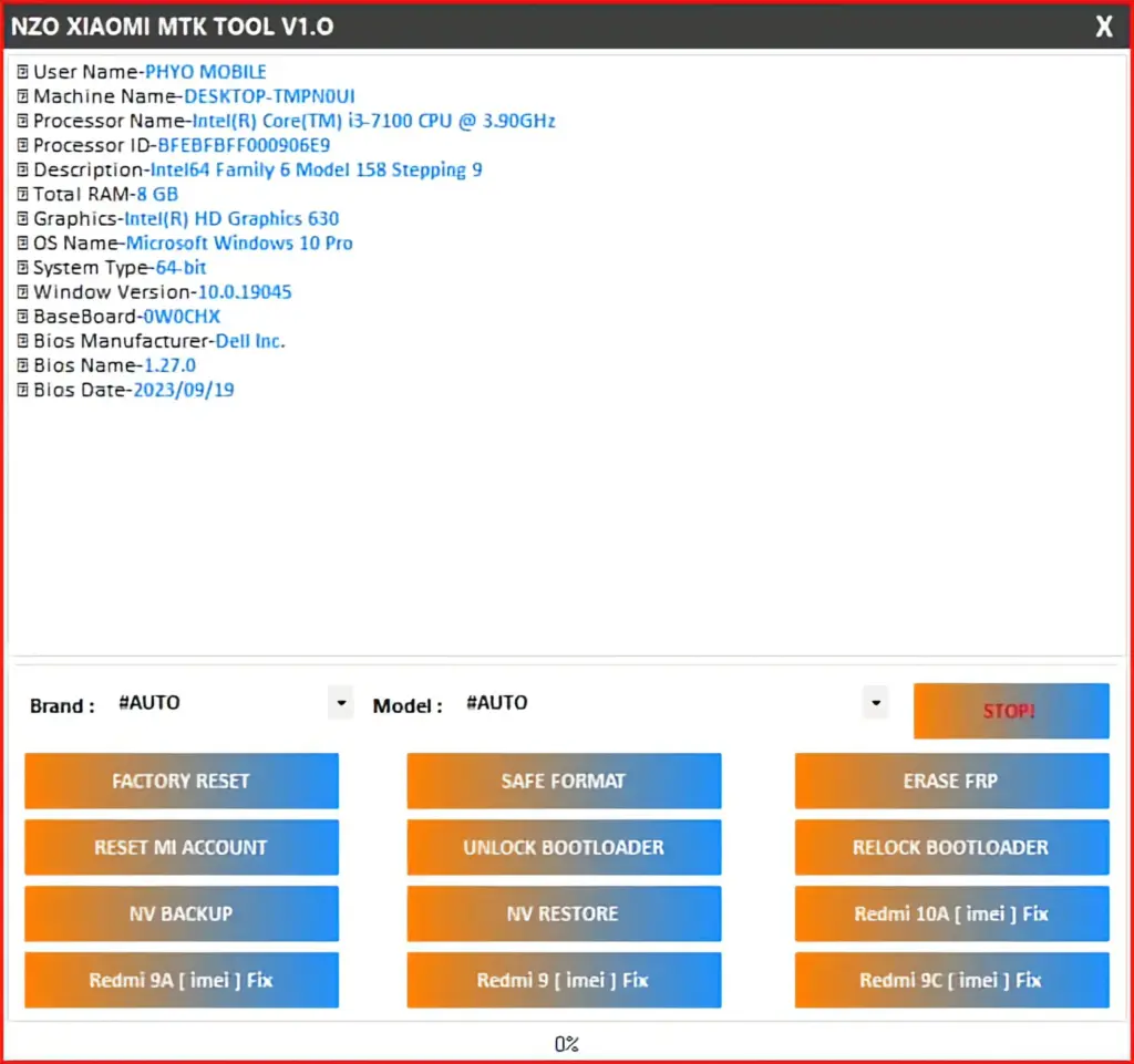 NZO Xiaomi MTK Tool V1.0 2024 Free Download