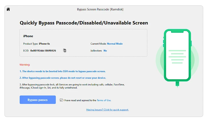 Bypass Passcode Locked Devices